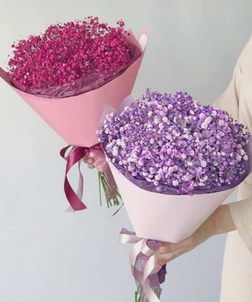 Bó hoa bị nhuộm