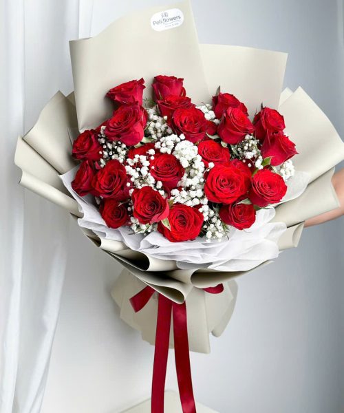 BH38-Bó hoa hồng đỏ
