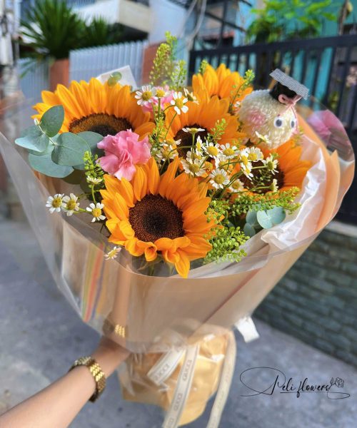BO180 Bó Hoa Tốt Nghiệp