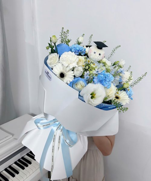 Bó hoa Cẩm Tú Cầu mix Cát Tường, Đồng Tiền, Phăng BO193