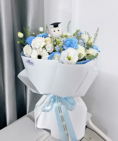 Bó hoa Cẩm Tú Cầu mix Cát Tường, Đồng Tiền, Phăng BO193