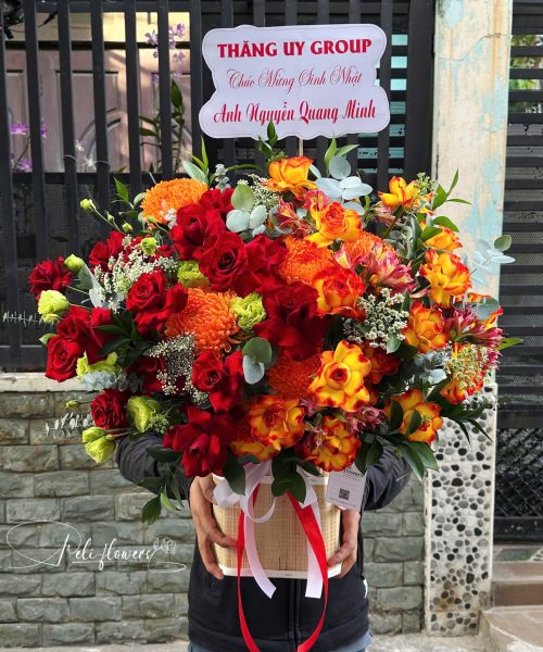 Lẵng hoa khai trương LH019