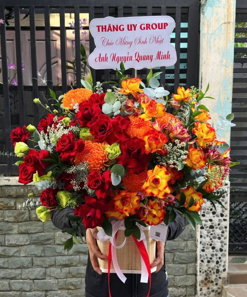 Lẵng hoa khai trương LH019