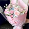 Bó hoa Cẩm Tú Cầu mix Hoa Hồng,Cẩm Chướng BO063