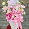 BO221 Bó hoa Ốc Quế mix Ly kép,Thúy Châu, Cẩm Chướng